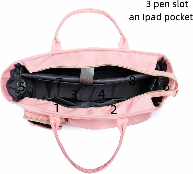Rabjen Laptop Tote Bag, Middle Size Computer Messenger Teacher Bag with 15.6'' Padded Laptop Sleeve | Middle Size, 15.6'', Padded Laptop Sleeve, Middle Size, 15.6'', Padded Laptop Sleeve - Image 3